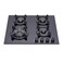 4 Burner Glass Gas Hob with Blue Flame Technology &amp; Flame Supervision Device FSD Cast Iron Heavy Duty Burners, Electric Ignition, Tempered Glass Cooktop Safe &amp; Durable
