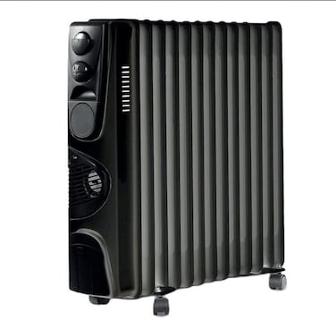 Energy Efficient Oil Heater with 3 Heat Settings &amp; Adjustable Temperature - Portable Electric Radiator Heater with Triple Overheating Protection