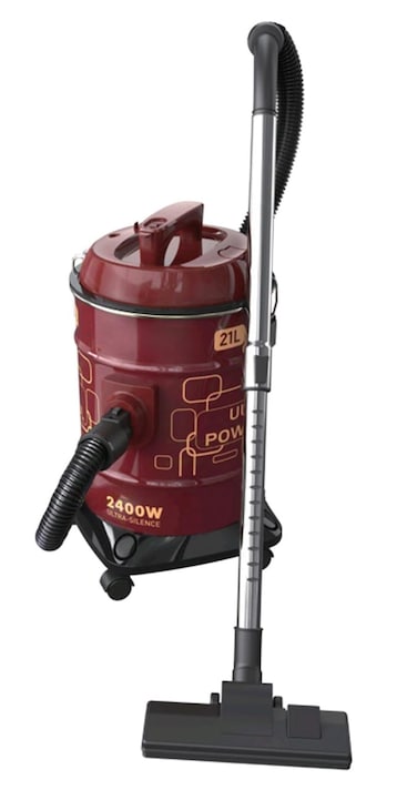 Drum Vacuum Cleaner with Powerful Suction 21L with High-Efficiency Motor, Multi-Surface Cleaning, Lightweight &amp; Portable Design for Home, Office, and Garage