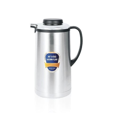 Stainless Steel Vacuum Flask 1.6L, Double-Wall Insulated Thermos for Hot and Cold Beverages, Leak-Proof and Durable Travel Flask