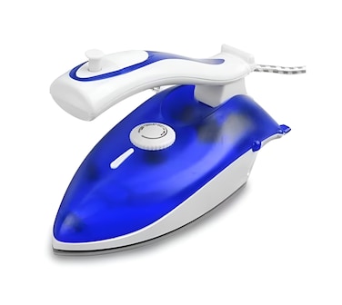 Travel Steam Iron 80ml with Ceramic Coating Soleplate   Foldable Handle, Burst Steam &amp; Dual Voltage   Compact Mini Iron for Clothes