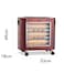 Quartz Room Heater with 5 Heating Elements - 2400W Power, Adjustable Heat Control, Safety Grill, and Caster Wheels for Easy Mobility