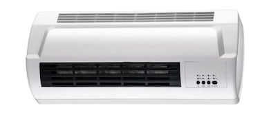 Wall-Mounted Heater with PTC Ceramic Heating - 2 Heat Settings, 7.5-Hour Timer, Energy-Efficient Space Heater with Overheat Protection for Home &amp; Office