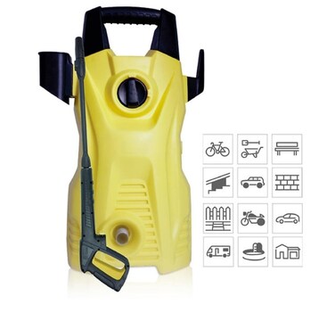 High Pressure Washer 1200W Powerful Electric Power Washer for Deep Cleaning Cars, Driveways, Patios   Compact &amp; Portable High-Performance Cleaner with Adjustable Nozzle