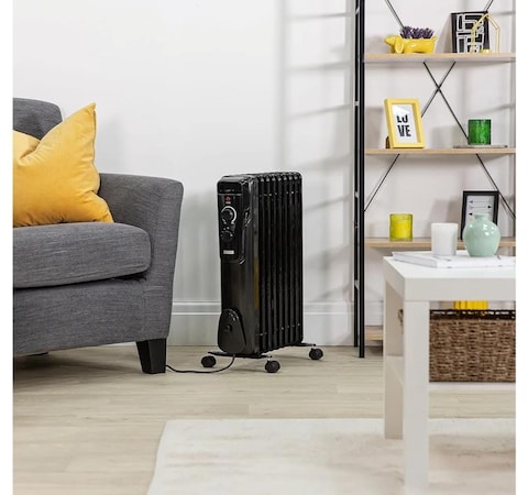 Energy-Efficient Oil Heater   Portable Electric Radiator with 3 Heat Settings &amp; Adjustable Thermostat   Quiet Operation, Overheat Protection   Perfect Heating Solution for Home &amp; Office