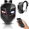 LED Motorcycle Backpack for Men With LED Screen Display - Pixel Art Text, Picture, GIF Animation - Waterproof 3D Hard Shell - Knight Helmet Bag - Black