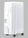 Portable Energy Efficient Oil Heater 11 Fins - Electric Radiator with 3 Heat Settings &amp; Adjustable Thermostat with Caster Wheel Support, Color  White