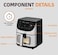Air Fryer 8L with Window Extra Large Basket, Stainless Steel Body With Led Touch Screen 12 Presets, Easy Clean Airfryer With Automatic Shut Off, Oilless, Dishwasher Safe 1800w Silver