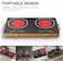 Double Infrared Cooker 3500W with Digital LED Display High Power Dual Burner Cooktop 4 Hour Timer Facility with Ceramic Heating Element, Touch &amp; Knob Control