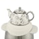 Electric Samovar Tea Maker White Ceramic Enamel Electric Kettle with Thermostat, 2.5L Water Kettle Perfect for Traditional Tea Brewing, Hot Water, and Beverage