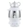 Electric Samovar Tea Maker White Ceramic Enamel Electric Kettle with Thermostat, 2.5L Water Kettle Perfect for Traditional Tea Brewing, Hot Water, and Beverage