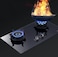 2 Burner Gas Stove with Black Tempered Glass Home Kitchen Gas Hob with Thermocouple Protection Durable, Stylish, Easy to Clean Cooktop  for Modern Kitchens