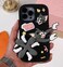 iPhone 14/15 Pro Max Case Cover Tom and Jerry Black Color, Jerry Running Motion Spinner Design, Shockproof Protective Cover  Black Color