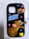 
iPhone 14/15 Pro Max Case Cover Tom and Jerry, Jerry Running Motion Spinner Design, Shockproof Protective CoverScratch-Resistant, Durable Back Cover Color Black
