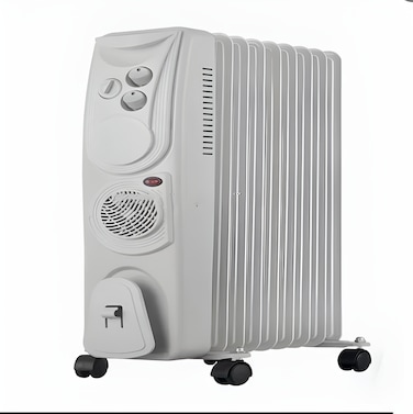 Oil Heater 9 Fins Energy-Efficient Portable Electric Radiator with 3 Heat Settings &amp; Adjustable Thermostat Quiet Operation, Overheat Protection Perfect Heating Solution for Home &amp; Office