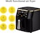 Multifunctional Air Fryer 10L, 1600W with Preset Functions, Temperature Control, Dishwasher Safe, Oil-Free Cooking, Black Air Fryer for Frying, Baking, Roasting, and Grilling