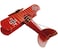 Dealio Retro Iron Handicraft Vintage Airplane Model, Metal Biplane Plane Aircraft Models for Home Decor Ornament Toy Handicraft Souvenir Red