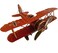 Dealio Retro Iron Handicraft Vintage Airplane Model, Metal Biplane Plane Aircraft Models for Home Decor Ornament Toy Handicraft Souvenir Red
