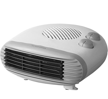 Portable Flat Fan Heater 2000W   Compact Electric Heater with 2 Heat Settings &amp; Overheat Protection   Fast Heating