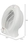 Portable Electric Fan Heater Room Heater with 2 Temperature Settings, Fast Heating &amp; Overheat Protection Compact &amp; Quiet Space Heater