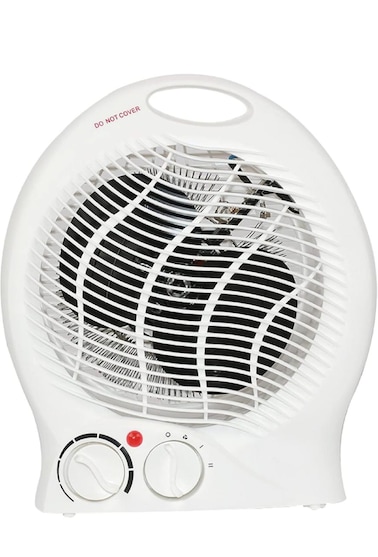 Portable Electric Fan Heater Room Heater with 2 Temperature Settings, Fast Heating &amp; Overheat Protection Compact &amp; Quiet Space Heater