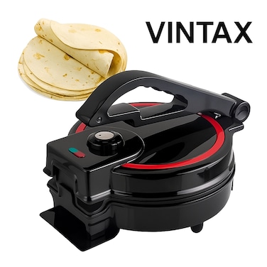 Vintax Roti Maker 10 Inch 1600W Stainless Steel &ndash; Tortilla, Taco, Flatbread, Chapati &amp; Roti Maker with Nonstick Cooking Plates, Adjustable Temperature Control
