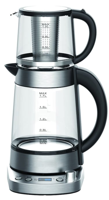 2-in-1 Tea Maker Kettle with Digital Display 1.7L, Adjustable Temperature Control, Keep Warm Function, UK Strix Controller, German Borosilicate Glass, Stainless Steel