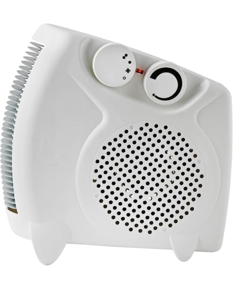 Portable Fan Heater with Overheat Protection, Adjustable Thermostat, 2 Heating Levels, Cool &amp; Warm Wind Modes, Automatic Safety Shut-Off, and Power Indicator Light for Home &amp; Office