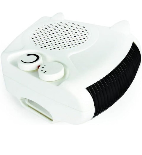 Portable Fan Heater with Overheat Protection, Adjustable Thermostat, 2 Heating Levels, Cool &amp; Warm Wind Modes, Automatic Safety Shut-Off, and Power Indicator Light for Home &amp; Office