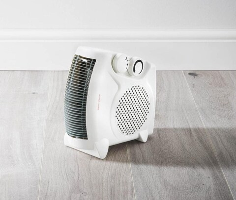 Portable Fan Heater with Overheat Protection, Adjustable Thermostat, 2 Heating Levels, Cool &amp; Warm Wind Modes, Automatic Safety Shut-Off, and Power Indicator Light for Home &amp; Office