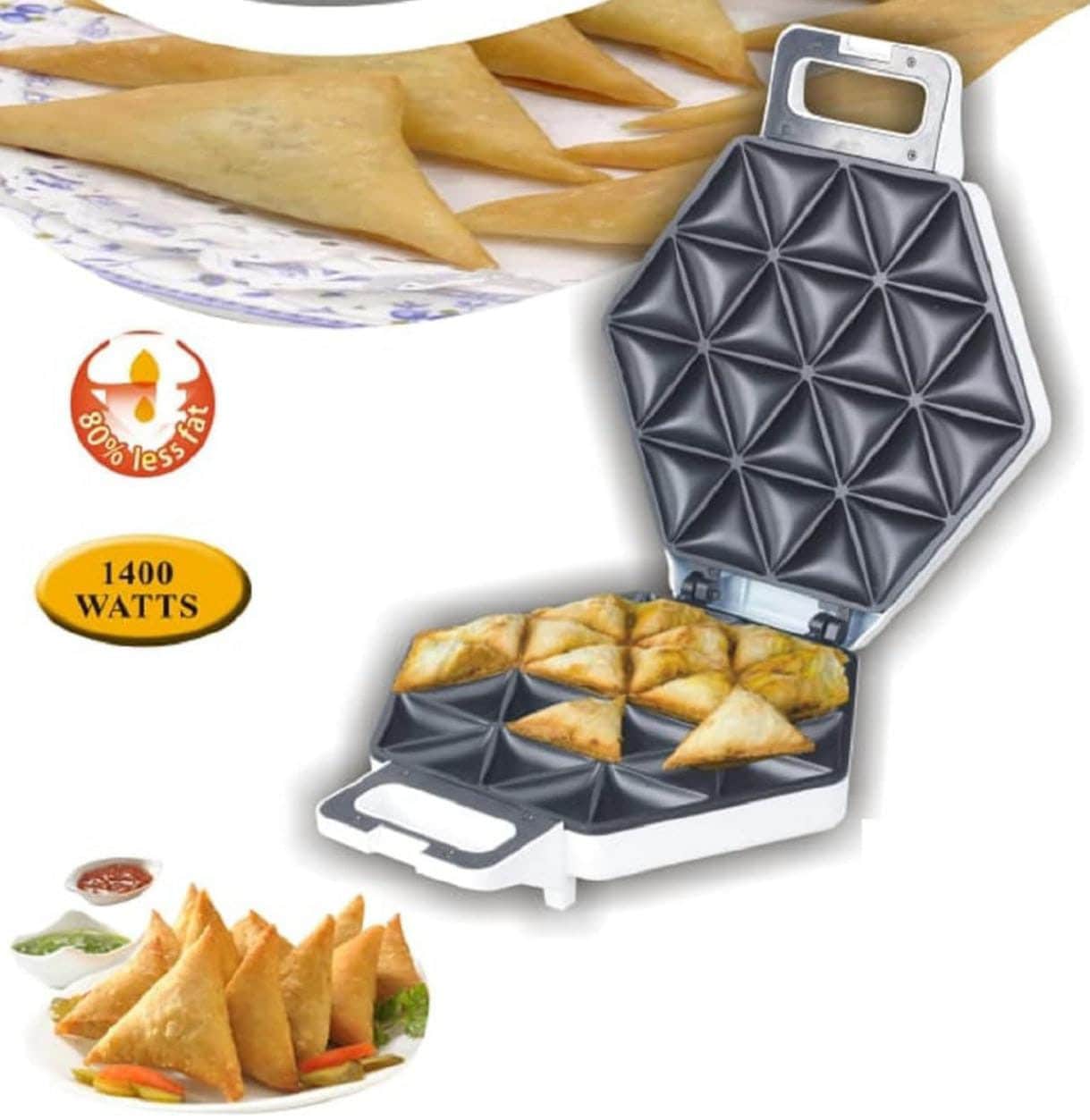 Buy 24PCS Samosa Maker with 80% Less Fat, 1400 Watts Non-Stick Surface ...