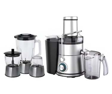 Kitchen Desk 4 in 1 Slow Juicer Extractor Machine with Powerful Motor – Multi-Function Juicer, Blender, Citrus Press & Food Processor, High-Efficiency Cold Press Juicer