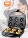 Electric Donut Maker Machine 6-Slot Non Stick Donut Press 750W Fast Heating, Easy to Clean, Breakfast Treats &amp; Desserts