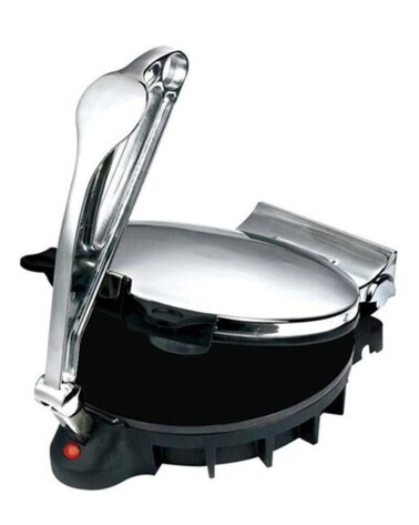 Kitchen Desk Stainless Steel Roti Maker & Chapathi Maker Ideal for Homemade Tortillas, Tacos, Flatbreads, and Chapati Roti Easy to Use