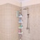 Kitchen Desk Bathroom Corner Rack, Caddy, Stand With 4 Tier Telescopic Adjustable Organiser No Drilling With Reusable Large Wall Storage For Bathroom & Kitchen
