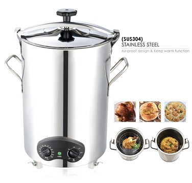 50L Multi-Function Electric Mandi Maker &ndash; Stainless Steel Rice Cooker &amp; Slow Cooker with Adjustable Temperature &amp; Timer, Portable Large Capacity