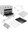 Air Fryer Oven 22L &ndash; 1500W Toaster Grill with Rotisserie, Rotating Basket, 6 Heating Elements &amp; Non-Stick Coating &ndash; Stainless Steel, Cool-Touch, Self Temperature Control