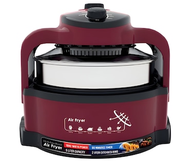 6 in 1 Heavy Duty Air Fryer with 7L Capacity 60 Mins Timer and 1000W, Air Fryer with Triple Cooking Technology Convection, Infrared Heat and Halogen Heat