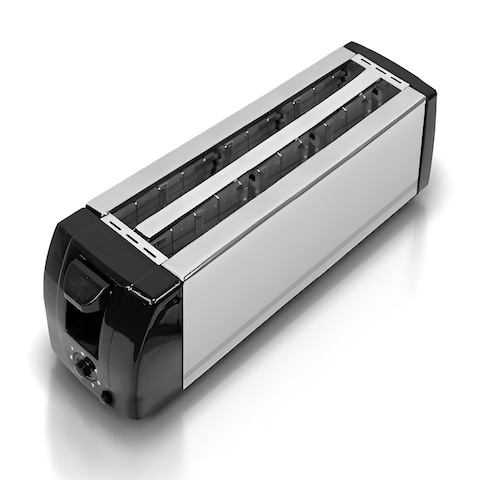 Generic 4 Slice Bread Toaster with Extra Wide Slots Stainless Steel Toaster with Dual Independent Controls, Adjustable Browning Settings & High-Lift Lever   Perfect for Toast, Bagels, and Waffles