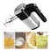 Hand Mixer 800W with 5 speeds, Eject Button, Twin Stainless Steel Egg Beater and Dough Kneader for Mixing, Whipping, Mixing Cookies, Brownies, Cakes, and Dough Batters Whisking Silver
