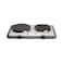 Electric Double Hot Plate Dual Burner Cooktop with Adjustable Temperature Control, Overheat Protection, and Portable Design for Home, Office, and Camping Use