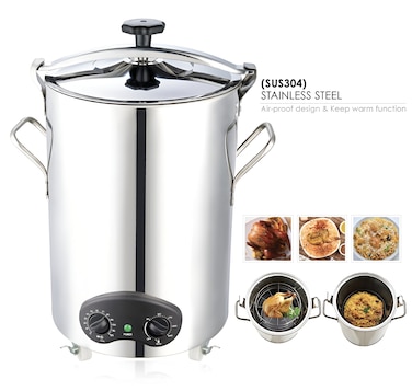 Multi-Function Electric Mandi Maker &ndash; 50L Stainless Steel Rice Cooker, Portable Slow Cooker with Adjustable Temperature &amp; Timer, Ideal for Home &amp; Commercial Use