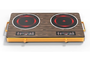 Portable Dual Induction Cooktop – 2 Burner, 3500W, 10 Temp Levels, Timer & Safety Lock Double Burner Infrared Cooker Hot Plates, Electric Ceramic Oven