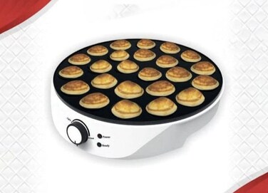 Pancake Maker with 24 Slots, Non-Stick Electric Pancake Griddle for Mini Pancakes, Blinis, Crepes, &amp; Eggs &ndash; Easy-to-Clean Multi-Slot Pancake Pan for Breakfast, Parties, &amp; Home Cooking