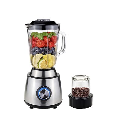 2 in 1 Juicer Blender with 800W Stainless Steel, 1500ml Capacity, High-Power Juice Extractor, Coffee Grinder &amp; Smoothie Maker for Fruits and Vegetables