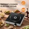 Digital Infrared Cooker Single Hot Plate Burner 2000W Infrared Cooking Hob with Adjustable Temperature, Rotating Control, and Fast Heating