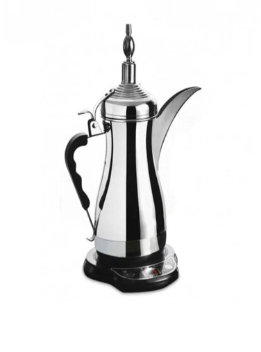Arabic Coffee Maker with Base &amp; Control Menu Function Stainless Steel - 1000W, 1L Capacity - Durable, Modern Design for Perfect Traditional Coffee Brewing