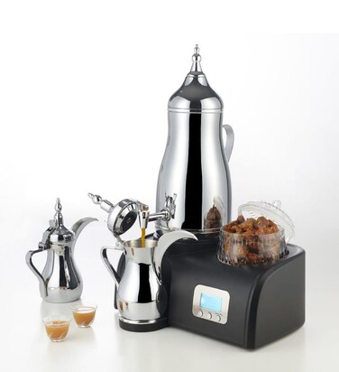 Arabic Coffee Maker with Base Control Menu 4L 1800W, Large Capacity Stainless Steel Coffee Pot Perfect for Family Gatherings, Events, and Traditional Brewing