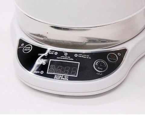 Kitchen Desk Karak Tea Maker - 1000W, 1200mL Capacity with Temperature Control Base & Digital Display - Perfect for Brewing Traditional Karak Tea at Home