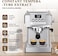 20 Bar Espresso Coffee Maker for Espresso, Cappuccino &amp; Latte   1350W, 58mm Filter, 1.8L Detachable Transparent Water Tank   Professional Home Coffee Machine